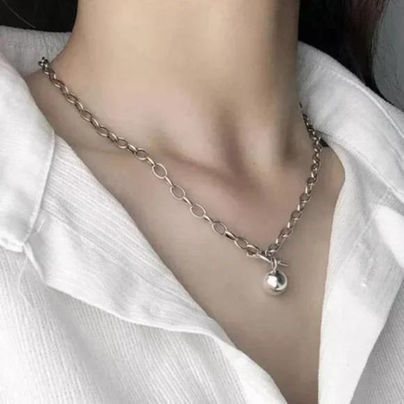 NEW 925 STERLING SILVER PENDANT CHOKER NECKLACE, NICE NECKLACE, CUTE NECKLACE - Picture 5 of 5